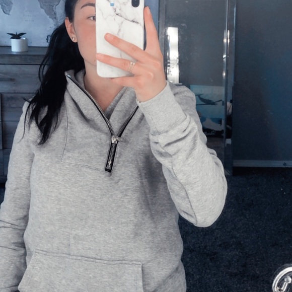 2 for $20 H&M Half Zip Grey Sweatshirt - Picture 2 of 2